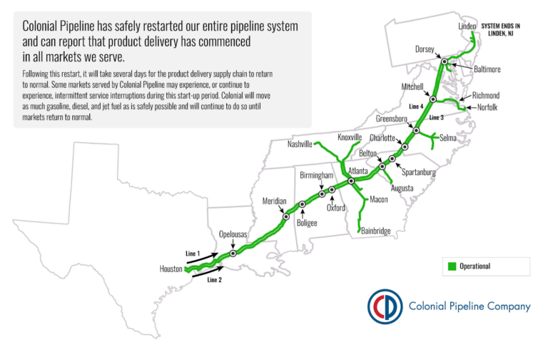 Colonial Pipeline Shuts Down Amid Cyber Attack