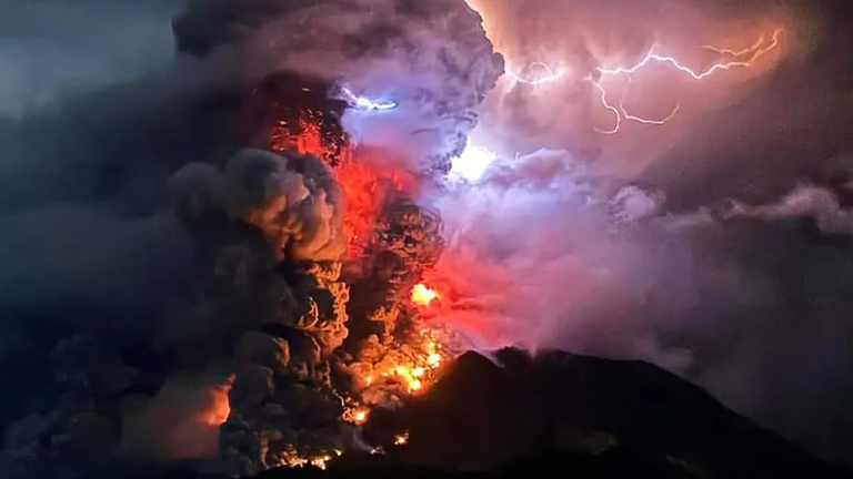 Mount Ruang Indonesia Eruption
