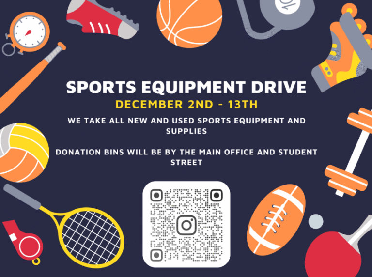 Heads-Up East! There’s a Sports Equipment Drive